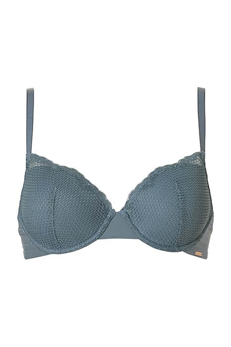 LI BRA T-SHIRT DONNA MICRO RIB BLUE SKY by Livera