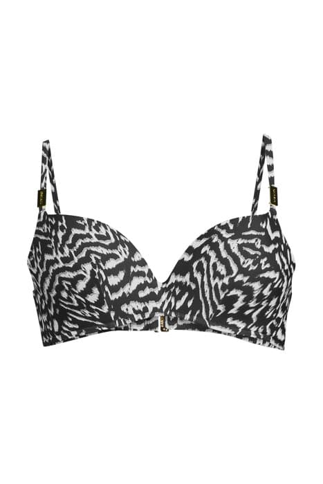 STRUCTURED PLUNGE-PRINT ANIMAL PRINT BLACK by Calvin Klein