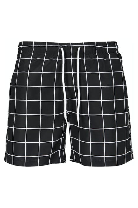 CHECK SWIM SHORTS BLACK/WHITE by Urban Classics