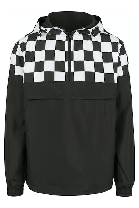 CHECK PULL OVER JACKET BLK/CHESS by Urban Classics