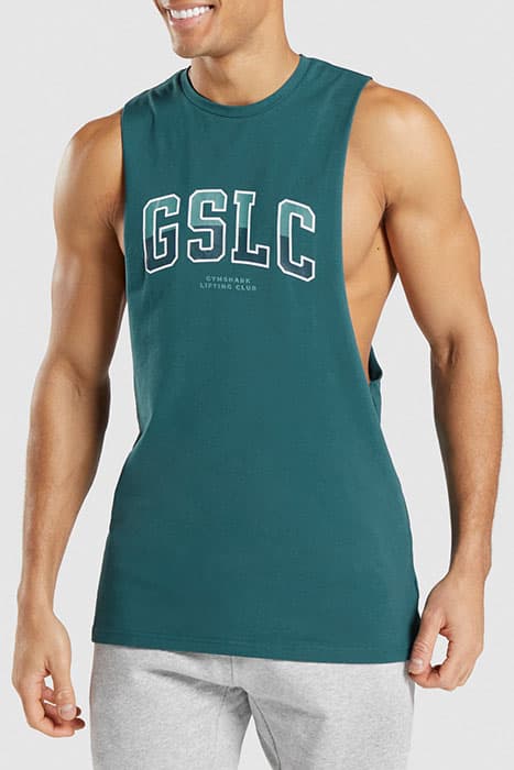 GYMSHARK GSLC DROP ARM TANK - TEAL by Gymshark