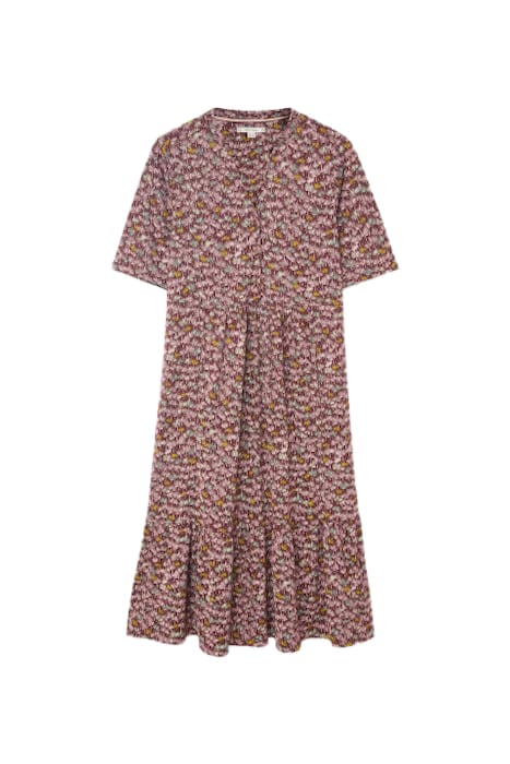 NAYA ORGANIC JERSEY DRESS BROWN MLT by White Stuff