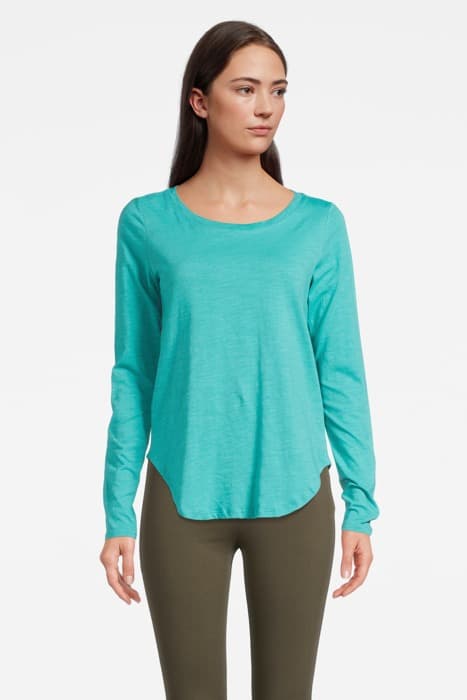 T-SHIRT JERSEY LONG SLEEVES 81101358 DARK TURQUOISE by Sandwich