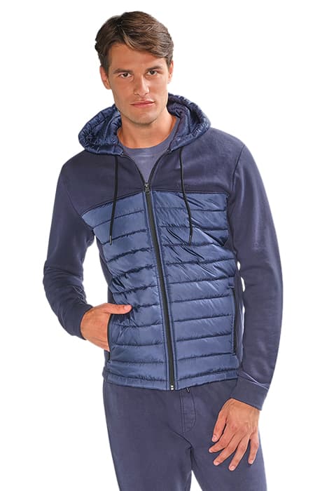 ZIP THRU HOODY NYLON COMBI BLACK IRIS (NAVY) by McGregor