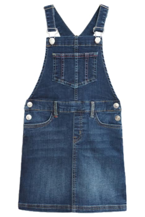 ISABELLE DENIM PINAFORE DRESS MID DENIM by White Stuff