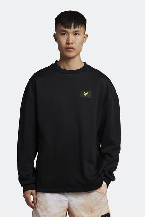 GATHERED SWEATSHIRT JET BLACK by Lyle & Scott