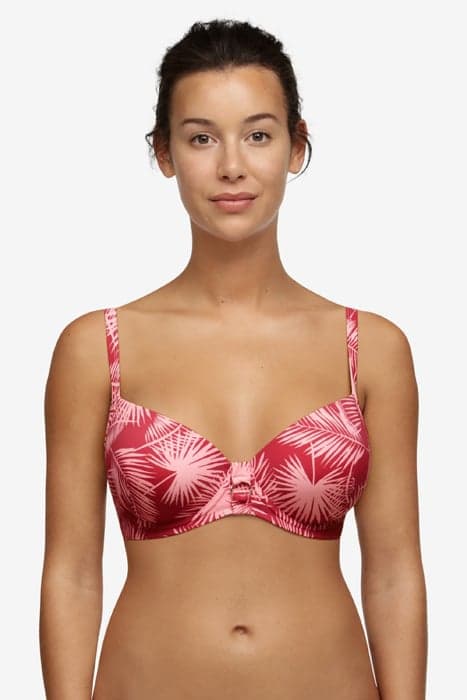 SW BRA TSHIRT BRI PALM LEAF RED PLUM RED PLUM by Livera