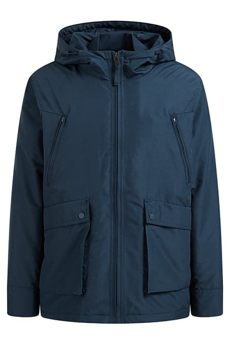 HEREN KORTE PARKA MET CAPUCHON DARK BLUE by WE Fashion