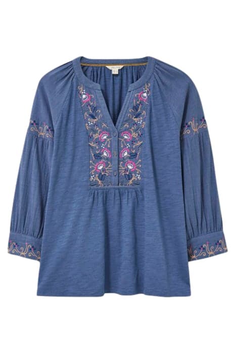 DREAMER EMBROIDERED TOP BLUE MLT by White Stuff