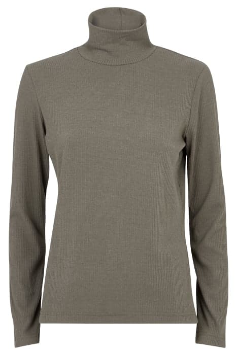 TALIE MODAL JERSEY HIGH NECK TOP DEEP MOSS by French Connection