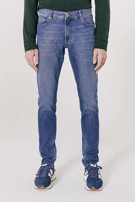 MEN’S BLUE-GREY ORGANIC COTTON SLIM JEANS DENIM by IKKS