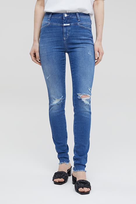 CLOSED WOMEN SKINNY PUSHER LONG JEANS MID BLUE by Closed