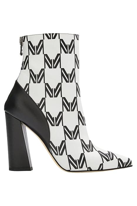 PRINTED ANKLE BOOTS BLACK/WHITE LOGO PRINT by Marcell von Berlin