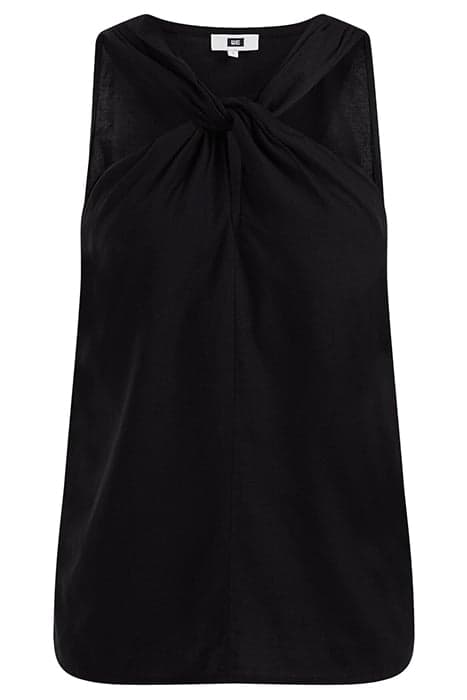 LADIES SINGLET WITH BUTTON DETAIL BLACK by WE Fashion