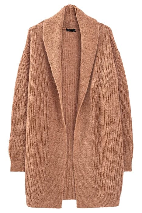 WOMEN’S BEIGE LONG FLUFFY KNIT CARDIGAN by IKKS