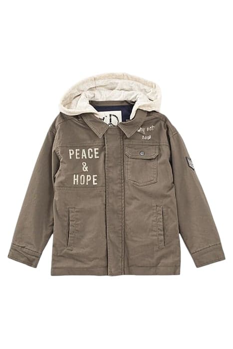 BOYS’ DARK KHAKI SAFARI JACKET WITH DETACHABLE HOOD by IKKS