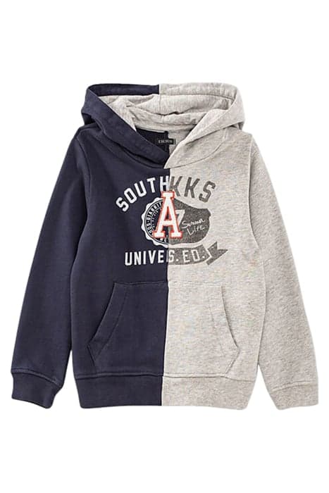 BOYS’ NAVY AND BLUE COLLEGE-FEEL HOODIE by IKKS