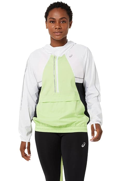 LITE-SHOW JACKET BRILLIANT WHITE/LIME GREEN by ASICS