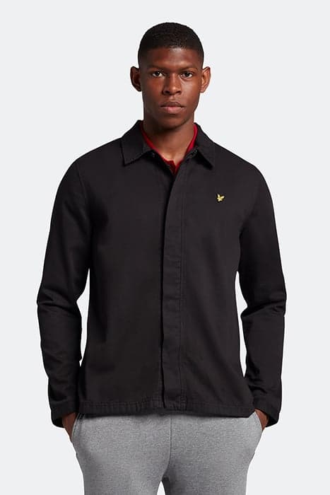 WASHED DRILL OVERSHIRT JET BLACK by Lyle & Scott