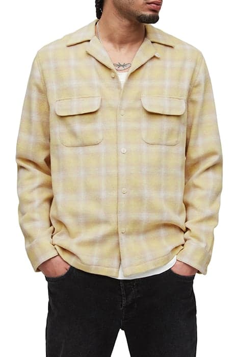 JACINTO LS SHIRT BUTTERMILK YELLOW by AllSaints