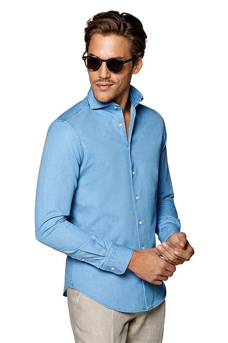 MID BLUE SLIM FIT SHIRT by Suitsupply