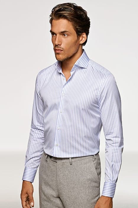 Light Blue Striped Slim Fit Shirt by Suitsupply