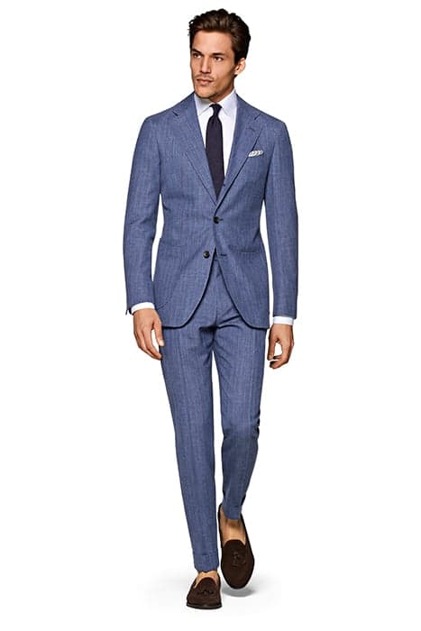 MID BLUE STRIPED HAVANA SUIT by Suitsupply