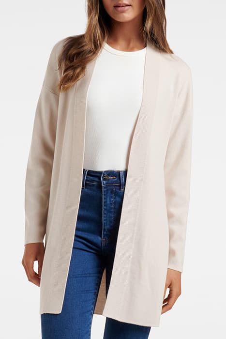 GEORGIE BELTED KNIT CARDIGAN BONE by Forever New