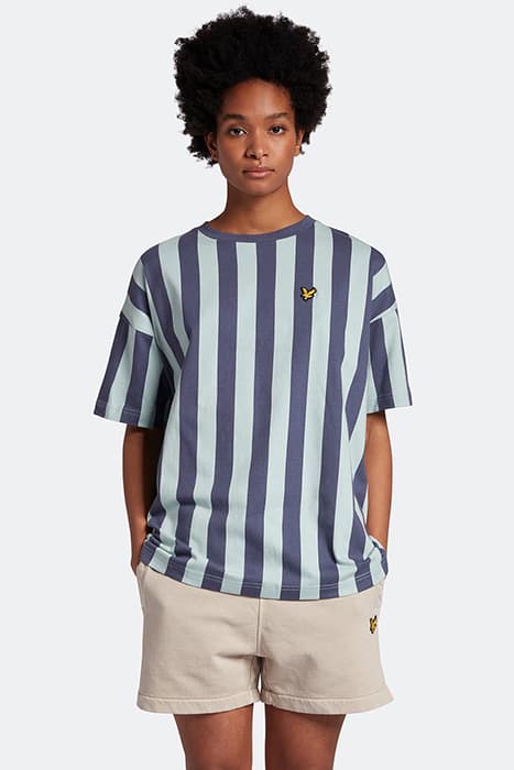 VERTICAL STRIPED T-SHIRT NIGHTSHADE BLUE by Lyle & Scott