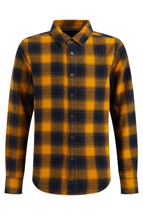 BOYS CHECKERED SHIRT OCHRE YELLOW by WE Fashion