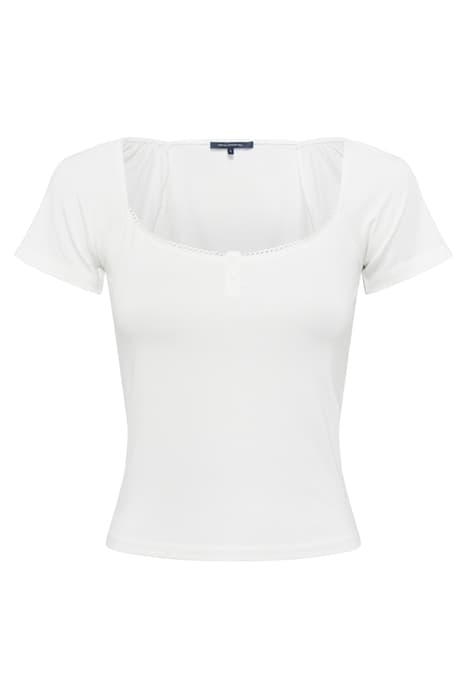 VALENTINA JERSEY WHITE CAP SLEEVE T-SHIRT SUMMER WHITE by French Connection