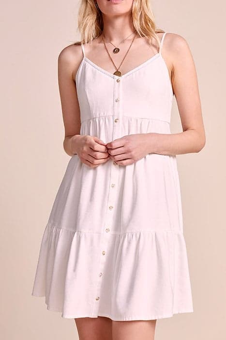 RALMA - WHITE DRESS WITH THIN STRAPS WHITE by ONE STEP