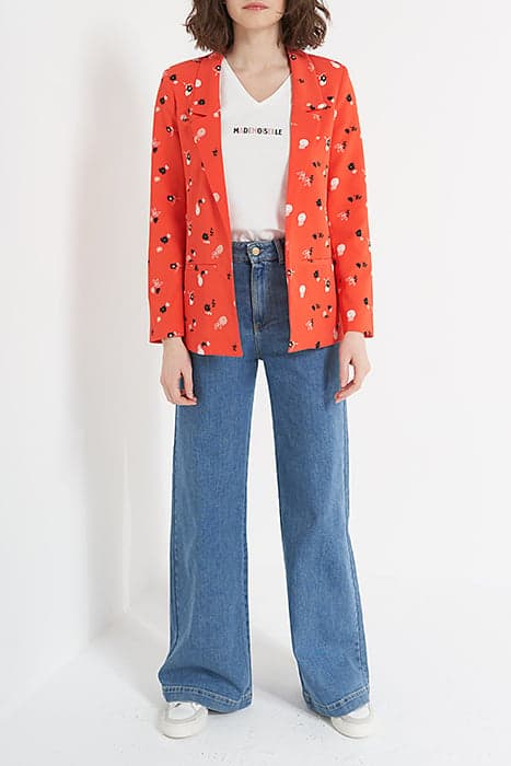 SPICY ORANGE SPICY FLOWERS SUIT JACKET SPICY FLOWER by ICODE