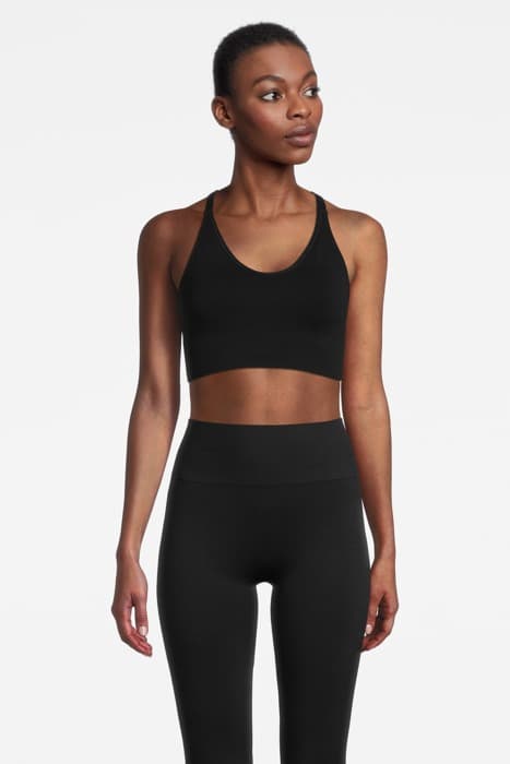 CROSSBACK SEAMLESS MIDI TOP BLACK by Filippa K