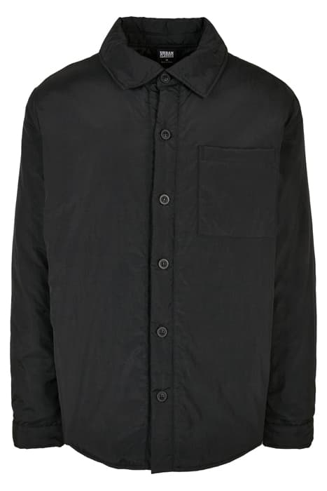 PADDED NYLON SHIRT JACKET BLACK by Urban Classics