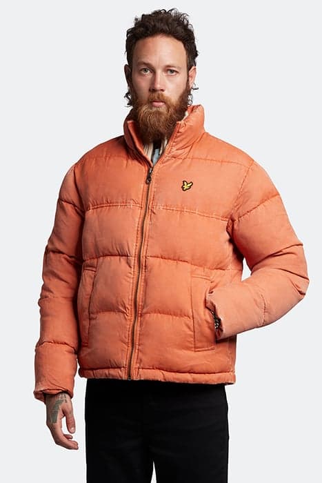 FUNNELLED PUFFER JACKET W701 VICTORY ORANGE by Lyle & Scott