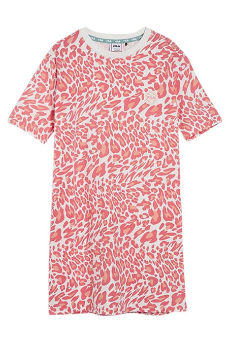 TEENS GIRLS PAULY AOP TEE DRESS TEA ROSE LEO ALLOVER by FILA