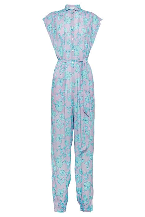 "TRUE COLORS" PRINT VISCOSE CREPE DE CHINE JUMPSUIT MOJITO by forte_forte