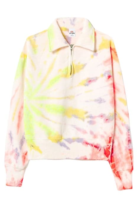 70S HALF ZIP NEON SPACE DYE by RE/DONE