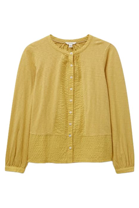 WOODLAND BUTTON THROUGH TOP MID YELLOW by White Stuff