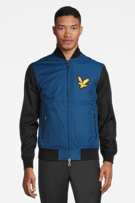 BLOCK BOMBER W815 BRIGHT BLUE MARL/JET BLACK by Lyle & Scott