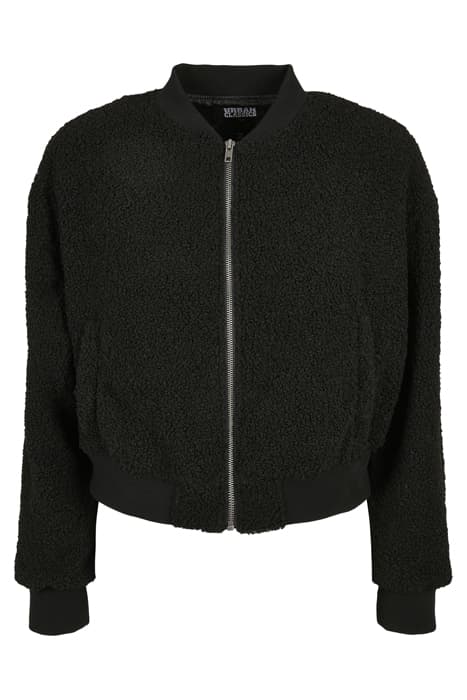 LADIES OVERSIZED SHERPA BOMBER JACKET BLACK by Urban Classics