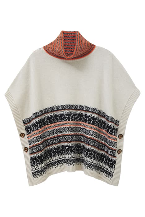 STAR FAIRISLE PONCHO NAT MLT by White Stuff