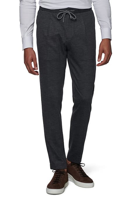 DARK GREY DRAWSTRING AMES TROUSERS by Suitsupply