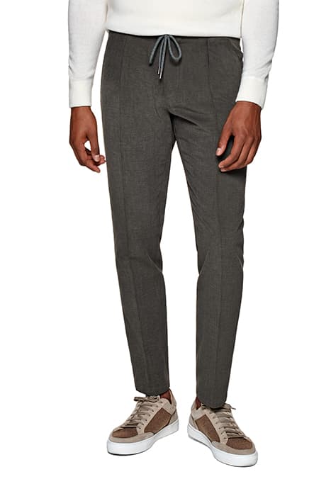 MID GREEN DRAWSTRING AMES TROUSERS by Suitsupply