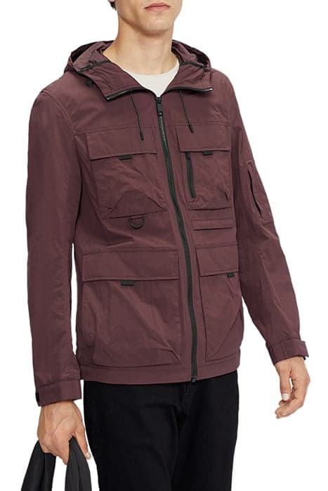 WASHON MULTI POCKET HOODED JACKET DP-PURPLE by Ted Baker