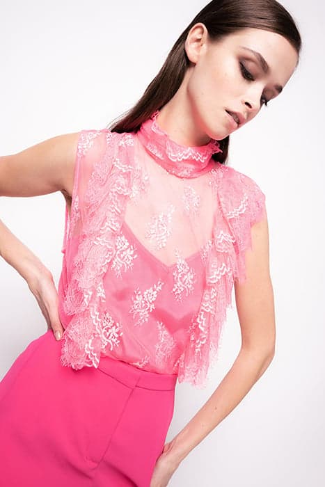 VERCELLI TOP PIZZO FUCHSIA by PINKO