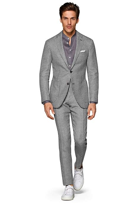 LIGHT GREY HOUNDSTOOTH HAVANA SUIT by Suitsupply