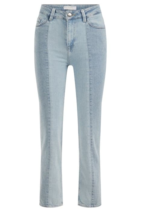 LADIES HIGH RISE SLIM CROPPED JEANS WITH STRETCH LIGHT BLUE by WE Fashion