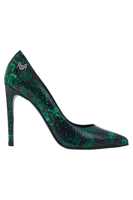 ICON LOGO PUMPS SNAKE PRINT GREEN by Marcell von Berlin